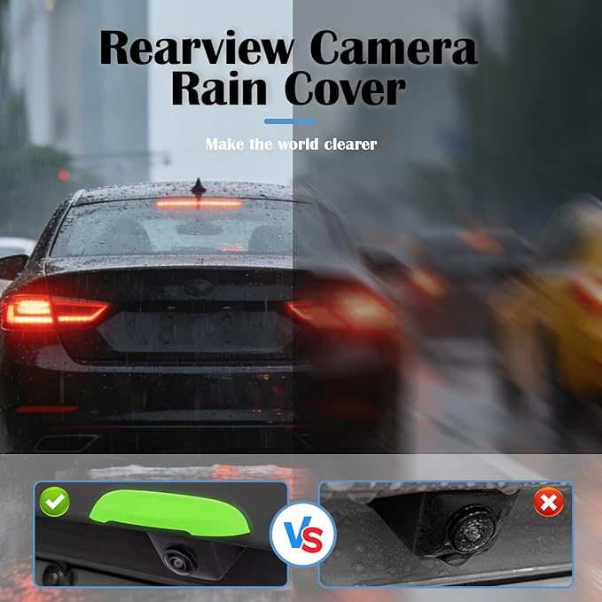 Winter-Ready Rear Camera Cover - All-Season Silicone Protection, Rain & Snow Guard for Backup Cams