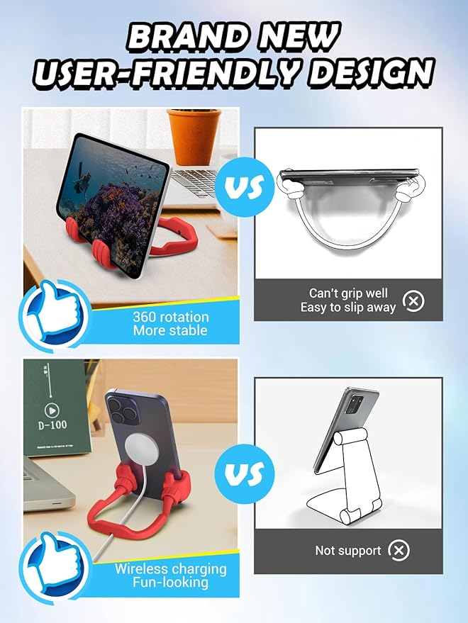 Easter Basket Stuffers for Teens Girls Adults Women Cell Phone Holder: Adjustable Thumbs Up Phone Stand Gift for Kids Teenage Wife Mom Men Boy Grandma Funny Gadgets Trend Stuff Ideas Easter Gifts