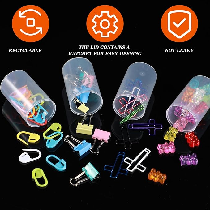 100 Pieces Film Canisters with Caps 35 mm Plastic Empty Camera Reel Storage Containers Case with Lids for Small Accessories Rockets Experiment Fish Hook Film Keys Coins Art Beads (Clear)