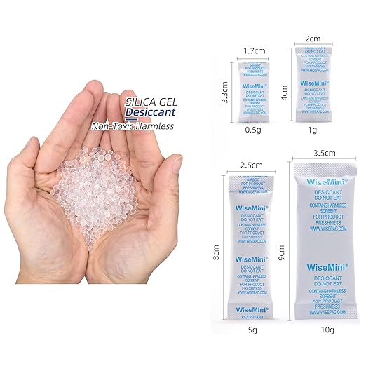 Silica Gel Packets, 0.5 Gram 200 Silica Packets, Food Grade Dessicant, Dessicant Packs, Silica Gel for Food, Moisture Packets for Food Storage