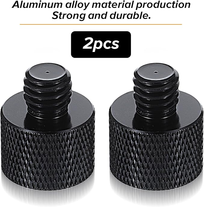 Mic Stand Adapter Mic Screw Adapter Thread 5/8 to 1/4 and 5/8 to 3/8 Microphone Stand Adapters for Microphone Tripod and Camera