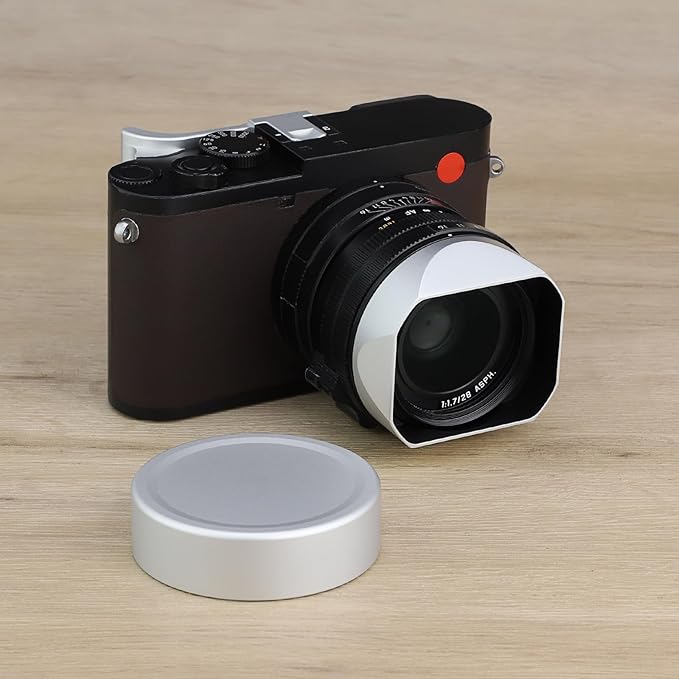 Haoge Metal Front Lens Cap Cover for Leica Q3 43 Q3 Q2 Q Type 116 q Type116 Digital Camera Accessories Silver