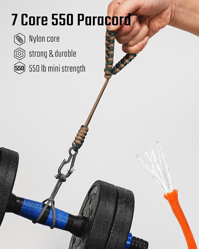 KeyUnity KC03 Camera Wrist Strap Adjustable Paracord with Carabiner, Braided Lanyard for Key, Cell Phone, Camera, and Wallet