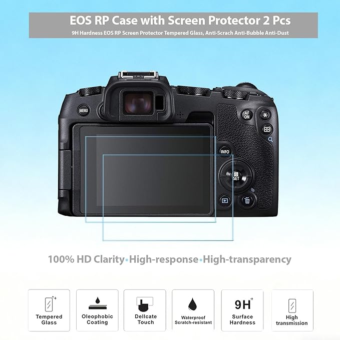 Frevyve Case for Canon EOS RP Body Camera, Skin, Anti-Scratch, Lightweight Sleeve, Soft Silicone Rubber Protective Case Cover for EOS RP Mirrorless Digital Camera Accessories (Black)