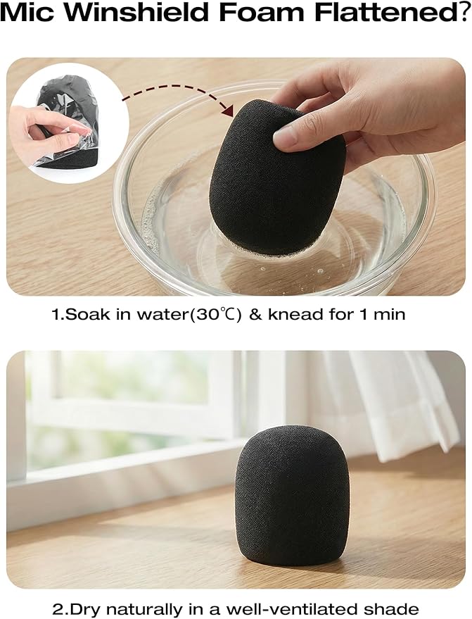 SUNMON Wireless Microphone Magnetic Holder Compatible with DJI Mic 3 (Mini/1/2), Interview Holder for Rode Wireless Micro/GO 2/ME/Pro (1 Universal Foam Cover, 2 Furry Windscreen Only for DJI Mic 3)