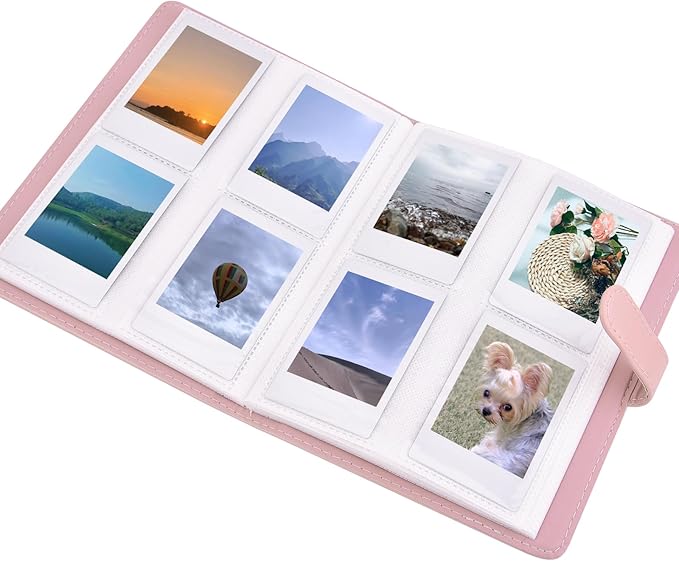 Sunmns Accessories Bundle Kit Compatible with Fujifilm Instax Mini 12 11 9 8 90 70 Instant Camera, Include Album, Film Stickers, Photo Frames, Hanging Frame, Strap (Pink)