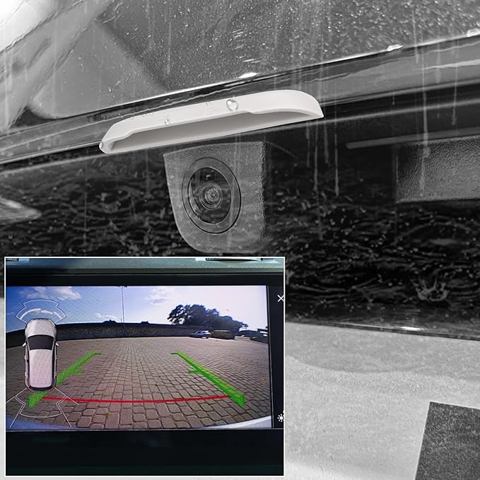 Backup Camera Rain Cover, All-Weather Soft Silicone Rear View Car Camera Rain Guard Universal Fit Anti Protection for Vehicle Reversing Cameras (White)