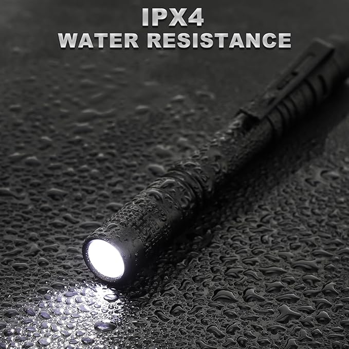 LED Pen Light Flashlight, Waterproof Mini Flashlights Pocket Flashlight with Clip, 500 Lumen Bright Small Flashlights for for Inspection, Work, Emergency, Battery Not Included (5 Pack)