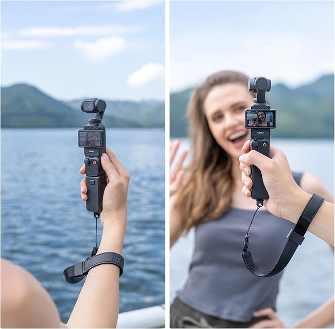 Adjustable Nylon Camera Hand Wrist Strap Lanyard with 1/4"20 & Quick Release Design for DJI Osmo Pocket 3 Pocket3 Creator Combo Accessories Xtra Muse Osmo 360 Insta 360 X5 X4 X3 Mobile 7P 6 Stabilizer