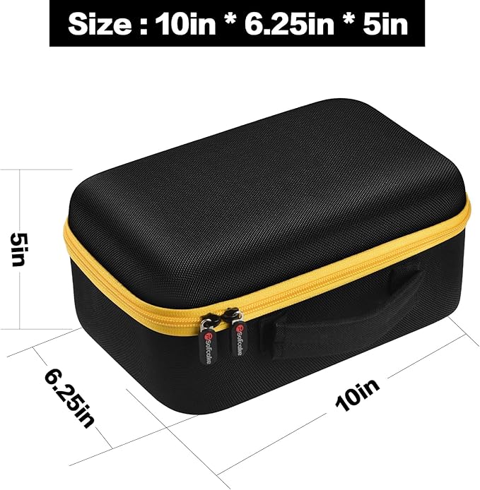 Case Compatible with Kodak Dock Plus for Liene M100 for Kodak Dock Premium Wi-Fi 4x6” Instant Photo Printer. Bluetooth Photo Printing Holder for Adapter, Cartridge(Black & Yellow Zipper)
