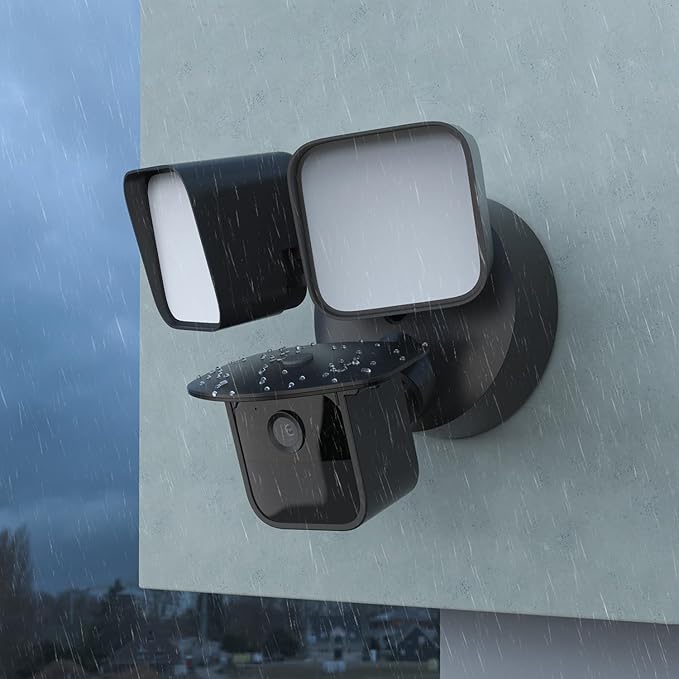 Holicfun Protective Sun Rain Shade Cover for Blink Wired Floodlight Camera, Black