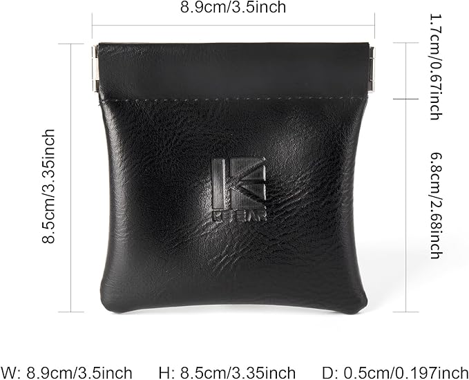 5 Pack Kbear BP01 PU Leather Jewelry Travel,Leather Jewelry Pouch Bag, Earphone Storage Case Bag for IEM,Portable Carrying Storage Case Suitable for KZ ZS10 Pro/ZSN PRO X/AS10/AS24 (5)