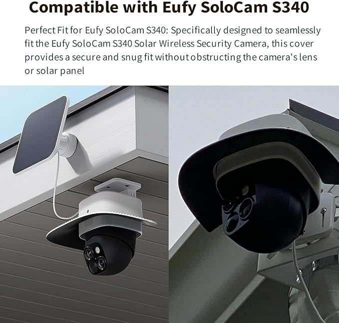 Rain Cover for Eufy Security SoloCam S340, Protective Weather Shield for Outdoor Use (Camera Not Included)