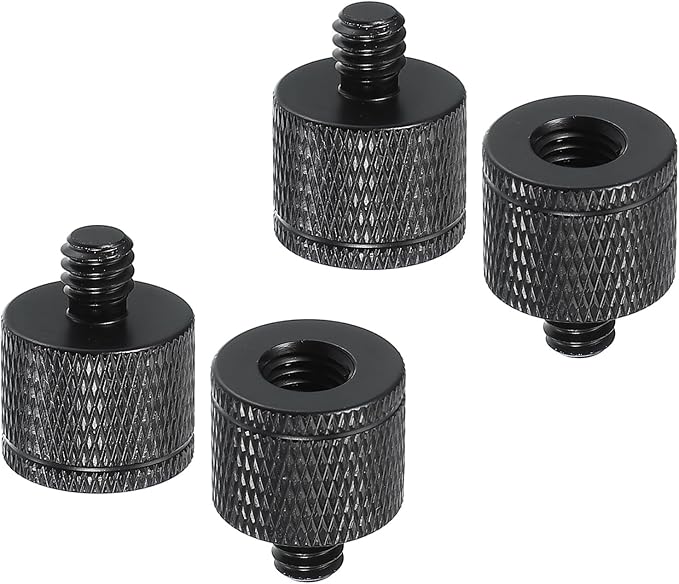 PATIKIL Tripod Screw Adapter M8 Female to 1/4" Male, 4 Pcs Tripod Nut Connectors Camera Mount Screw Camera Double Head Converter for Microphone Holder Magic Arms Accessories, 20 mm