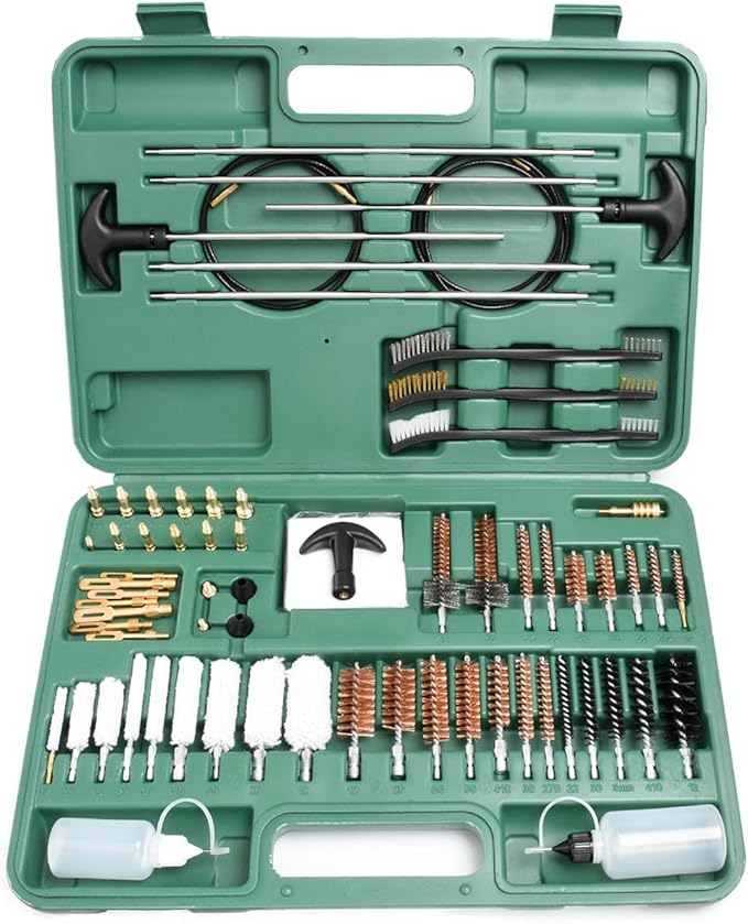 Universal Cleaning Kit for All Guns - Brushes for Pistol, Handgun, Shotgun, Rifle - Elite Brass Rods and Accessories for Men