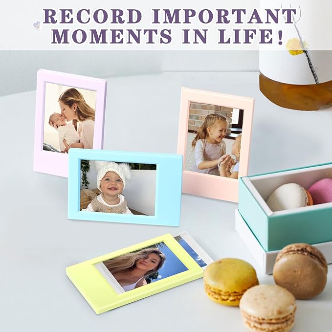 CAIYOULE Mini Picture Frame for Instax Mini 12/11/EVO/SE/8/7+/99 3'' Film-Colorful for Polaroid 2.15x3.4 Photo Frame (10 Pack)