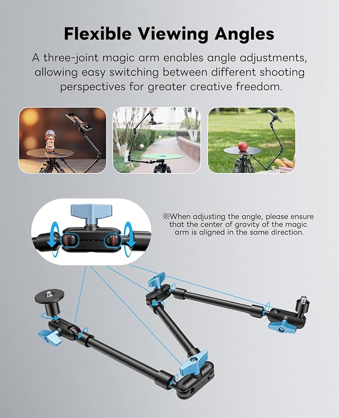360 Degree Rotation Smartphone Spinner,DIY Photography Turntable Photo Booth for YouTube Unboxing Vlog Video/B-Roll Food/Jewelry Slow Motion Bullet-time