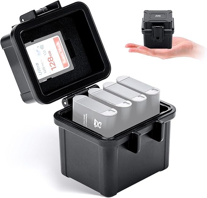 Sony Ricoh Canon Olympus Battery & Memory Card Case - Organizer for 4 x NP-BX1, DB-110, LI-90B, LI-92B Batteries, 1 x SD & 2 x Micro SD Cards