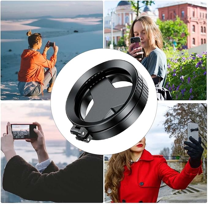 Anti-Glare Magnetic Phone Filter, 52mm Magnetic CPL Polarizing Lens for iPhone & Mobile Phones, Magnet Phone Camera Lens Reduces Reflections Enhances Colors for Water Glass Sky Photography (2 Set)