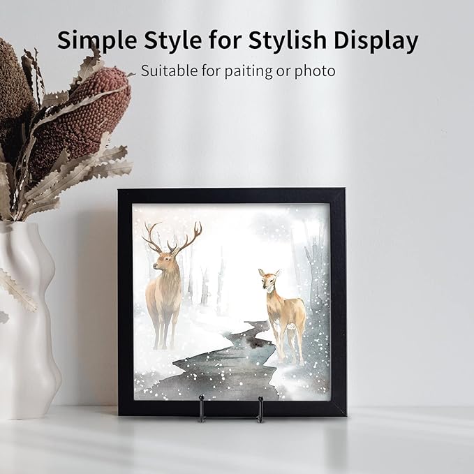 Kruodop 3 Pack 10 Inch Plate Stands for Display, Plate Holder Display Stand, Picture Frame Stand Black Metal Frame Holder Stands for Book,Small Easel,Decorative Plate,Photo and Platter,Tabletop Art