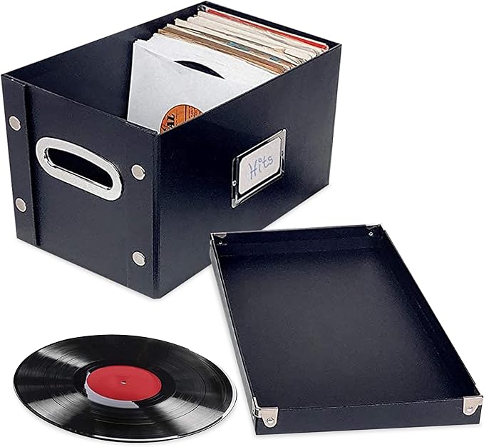 Snap-N-Store 45 RPM, Vinyl Box Black SNS02079