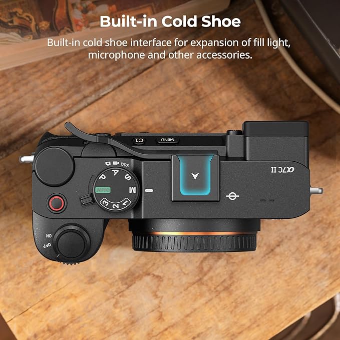 SmallRig Thumb Grip for Sony Alpha 7C II/Alpha 7CR / Alpha 7C, Ergonomic Design, Built-in Cold Shoe, for Light, Microphone, Weight Only 8g (Black) - 4820