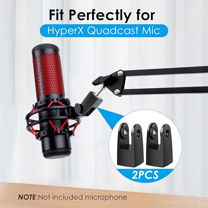 2 Pack HyperX Quadcast Stand Adapter for HyperX Microphone, Replacement Quadcast Adapter for HyperX Quadcast Boom Arm by YOUSHARES