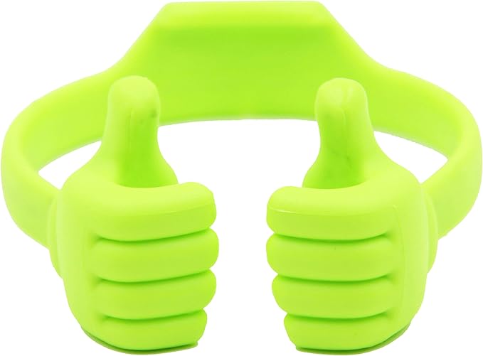 Honsky Cell Phone Stand Holder, Thumbs Up Lazy Phone Stand, Universal Adjustable Flexible, Cute Perfect Valentine's Day Gifts for Him/Her,Gifts for Couples, Compatible with Cell Phones & Tablets,Green