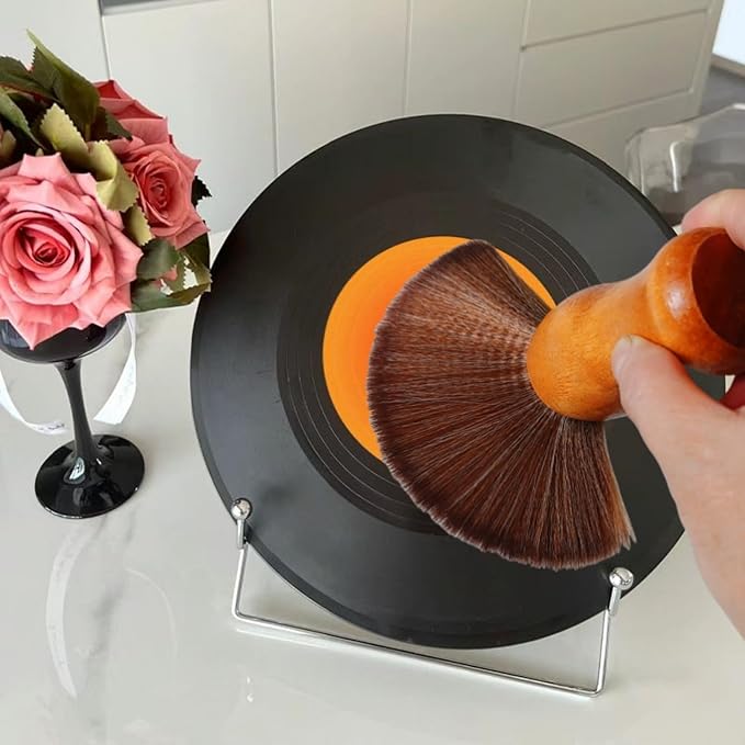 2Pcs Vinyl Record Cleaner Brush,6.2in Anti-Static Dust Cleaning Record Brush for Record Turntable