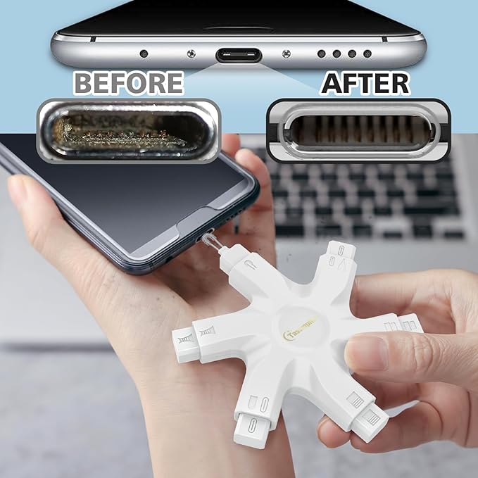 for iPhone Cleaning Kit Port Cleaner, Repair and Restore Tool for iPad Pro Watch Cell Phone Charging Port, Lightning Charger Cables Speaker Airpod Cleaning Putty Dust for All Devices