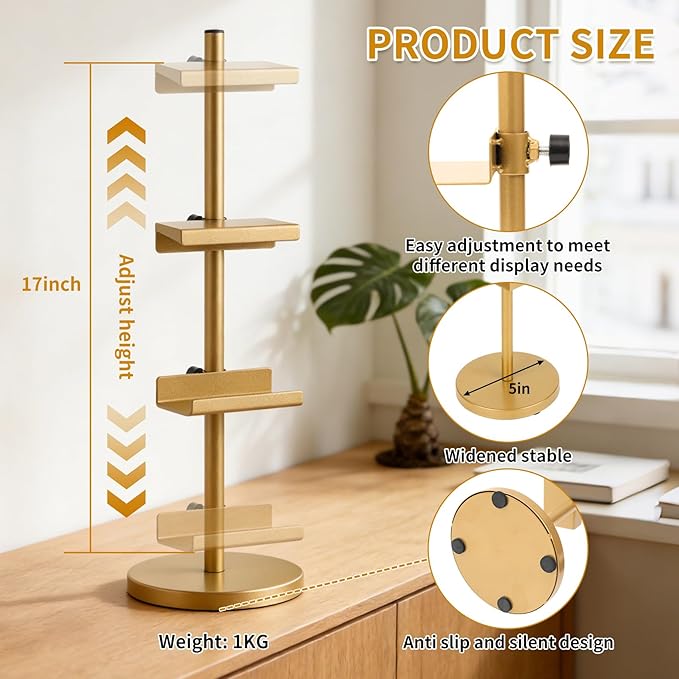 Photo Frame Tabletop Easel Stand-Heavy Duty Tabletop Display Easel, French Style Gold Easel Stand,Picture Frame Stand for Wedding/Art/Photos,Picture Easels (Gold, 18inch)