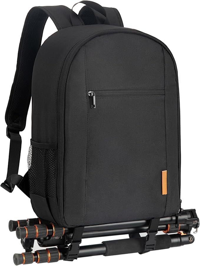 TARION Camera Bag DSLR Camera Backpack with Waterproof Raincover Laptop Compartment Photography Backpack Case Photo Bag for Women Men Photographers DSLR SLR Mirrorless Camera Lens Tripod Black TB-M