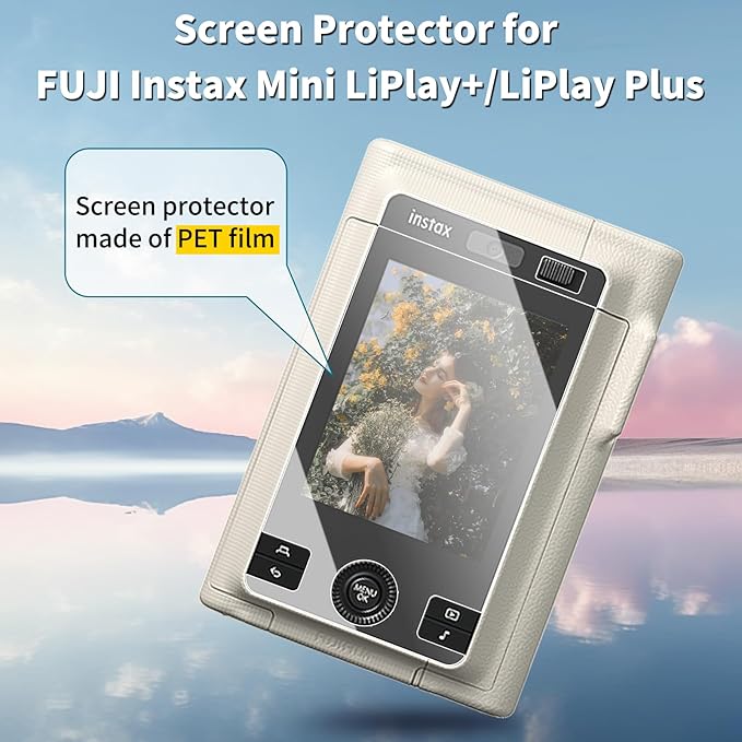kinokoo Screen Protector for FUJIFILM Instax Mini LiPlay+/LiPlay Plus, PET Film Full Coverage Anti-Scratch Protective Film for instax mini LiPlay+ Hybrid instant camera,Easy Installation （3 packs）