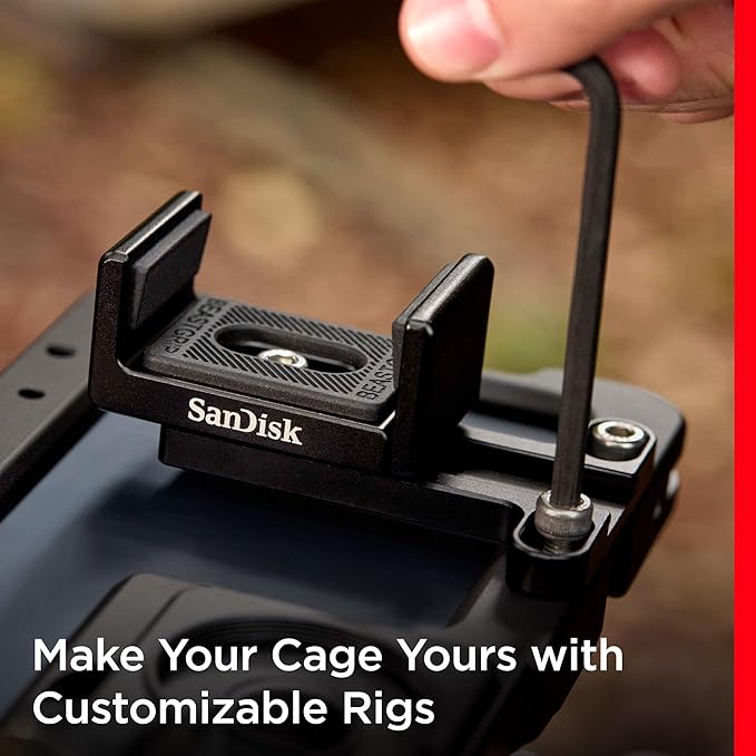 BEASTGRIP x SanDisk Beastcage iPhone 15 Pro Max Creator Kit - Includes iPhone 15 Pro Max Cage, Handle, and SSD Mount - Video Rig for Filming - SD3WLCC005-000T-WW