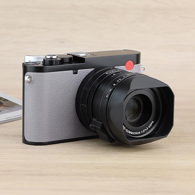 Haoge Metal Square Lens Hood for Leica Q3 Q3-43 Camera Accessories Black LH-LQ343B