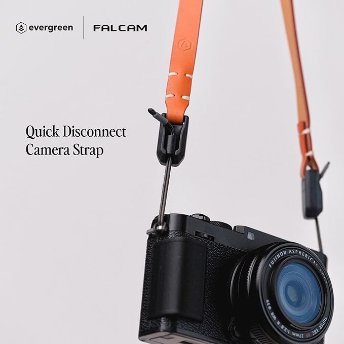 Evergreen Leather Camera Strap – Maglink Quick Release 28" or 38" Compatible with Fuji Sony Nikon Leica Canon