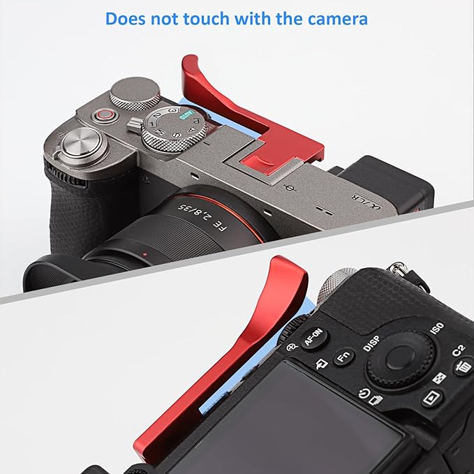 Haoge Metal Thumb Up for Sony α7CR,A7CII Alpha 7CII,ILCE-7CII,Camera Accessories Red THB-A7CII-R Hot Shoe Rest Hand Grip