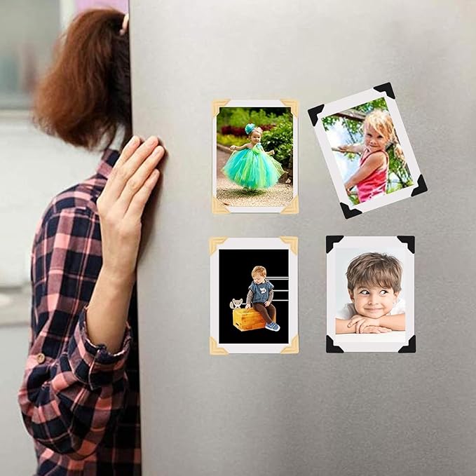 LOGJAM 810 Pcs Photo Corner Stickers, Self Adhesive Picture Corners for DIY Scrapbook Album Journal Memory Books 20 Sheets