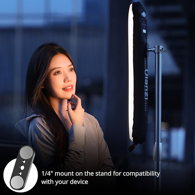 Ulanzi UA12 Inflatable Tube Light, 1/4" Foldable Bi-Color LED Video Light for Photography, 2700K-6500K 12W 2500mAh Rechargeable Photography Light Bar LED Lighting Wand Stick for Video Shooting