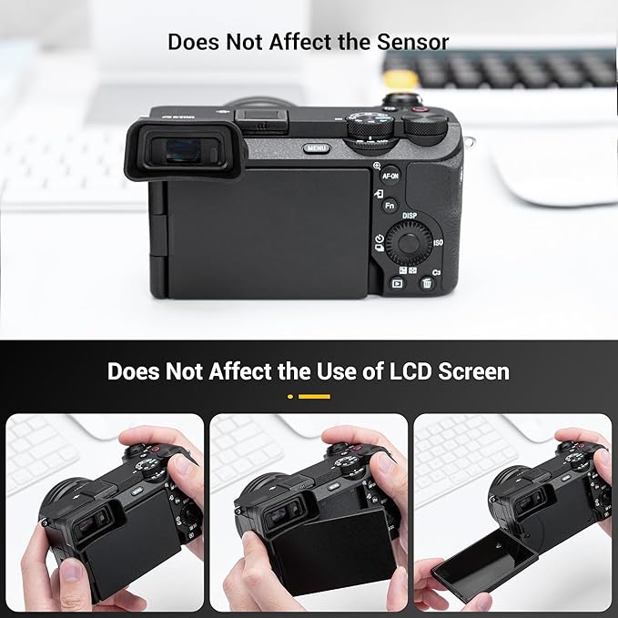 A6700 Eyecup Eye Cup Eyepiece, FDA-EP20 Eyepiece, Upgraded Soft Silicone Eyecup, Replaces Sony FDA-EP20, Custom Fit, Increased Depth Better for Viewfinder Protection, Comfortable to Eyeglass Wearers