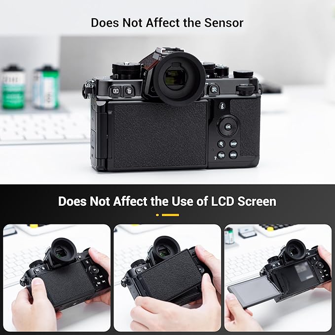 Upgraded DK-33 Z8 Z9 Zf Round Eye Cup Eyecup Eyepiece, Soft Rubber Eye Cup Viewfinder Cover for Nikon Zf Z9 Z8 Cameras, Replaces Nikon DK-33 Eyecup, Increased Depth Better for Viewfinder Protection