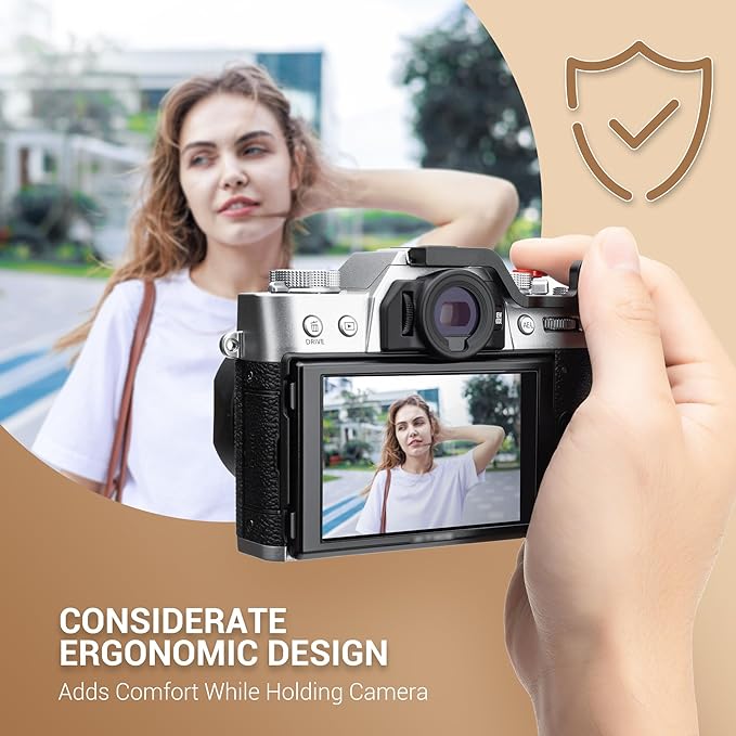 XT30III Thumb Up Grip with Shutter Button for Fuji Fujifilm XT30 III II XT20 XT10 Camera, Metal X-T30 III Thumb Grip with Hot Shoe Cover Protector Thumb Rest Support Not Affect The Use of Dial -Silver