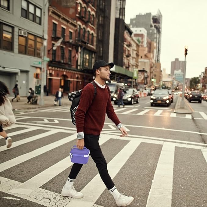 Portable Carrying Case Compatible with Polaroid Now 2nd/ for 3rd Generation I-Type Instant Camera/for Now/for Now+/ for OneStep 2 VF/for OneStep+ Instant Film with Mesh Pocket (Purple)