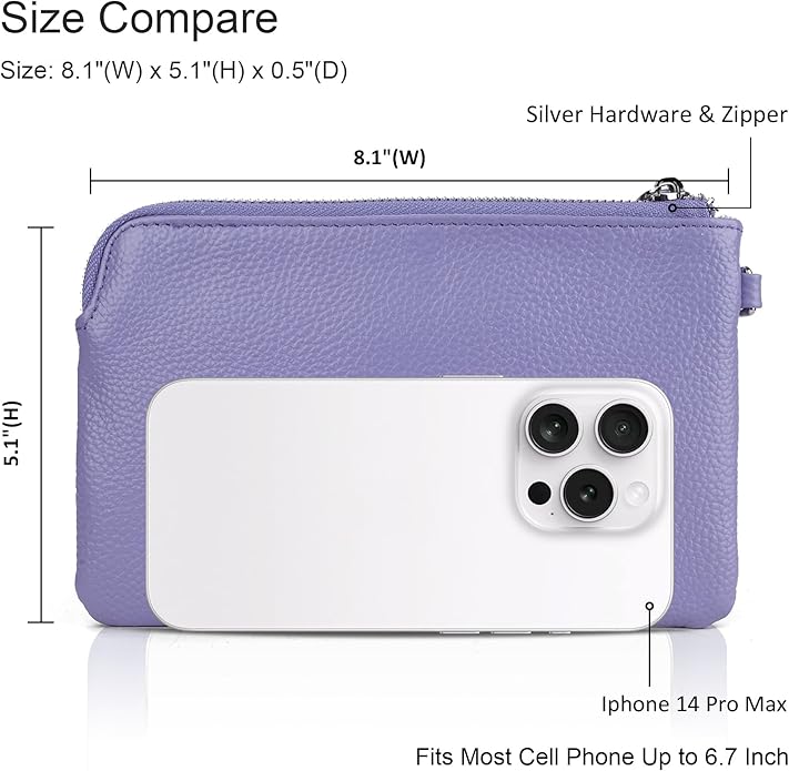 befen Genuine Leather Wristlet Clutch RFID Blocking Bag Cell Phone Wallet Purse Wristlet Wallet Purses and Handbags for Women