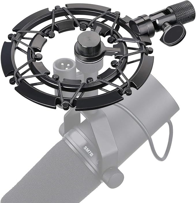 SM7B Shock Mount Reduces Vibration Noise Matching Mic Boom Arm Stand, Compatible for Shure SM7B Mic by YOUSHARES