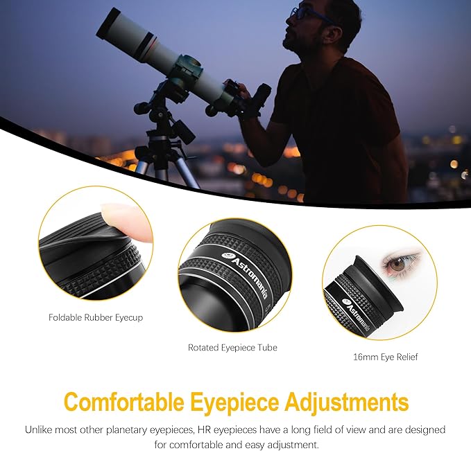 Astromania Telescope Eyepiece 5mm, Wide Angle 58 Degree Apparent Field Planetary Eyepiece for 1.25 inch Astronomy Telescope & Filter, Fully Multi-Coated Telescope Accessory for Planetary Observation