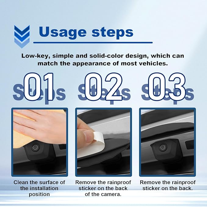 Car Reversing Camera rain Cover, Car Backup Camera Protective Sticker, Silicone rain Sticker Wider Design for Blocking Rainwater Cars Accessories Rain Cover(Black)