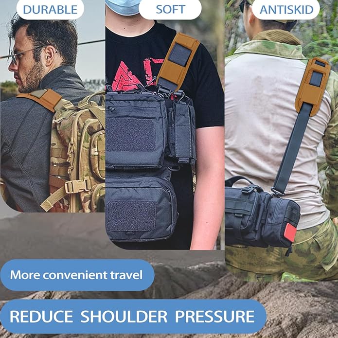 ZINMARK 2Pcs Ultra-Thick Shoulder Pad Cushions for Laptop Bags,Messenger Bags,Briefcases,Luggage, Tool Bags,Travel Bags etc