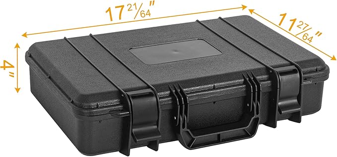 ITHWIU Protective Hard Case Shockproof Water-resistant with Customized DIY Foam Insert fit for Camera, etc, 17.3 X 11.5 X 4-Inch