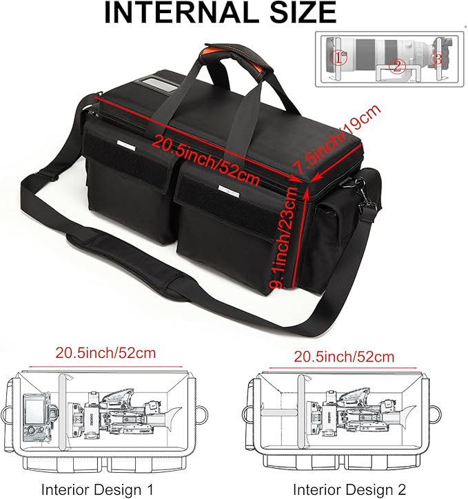 Professional Camera single-Shoulder Bag, Pressure proof &Waterproof DSLR SLR Mirrorless Gadget Case, Cine Cube Bag for Camera Gear, Photographer, Videographer Videomakersfor Z280 FX6 (L)